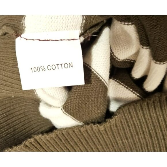 Paul Smith Men's Crew Neck Jumper Pullover Sweater Stripe Size L Green Slim - Picture 9 of 9